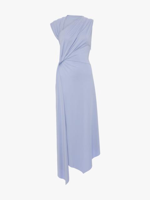 Victoria Beckham Cap Sleeve Midi Dress In Cloud Blue