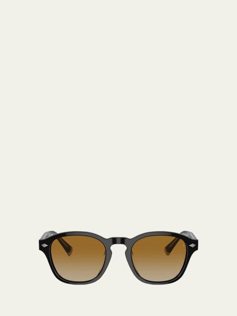 Brunello Cucinelli Men's Acetate Square Sunglasses