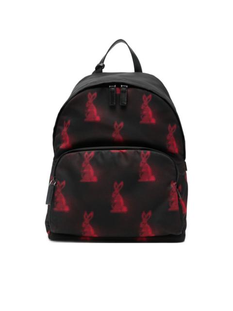 Prada rabbit-print backpack