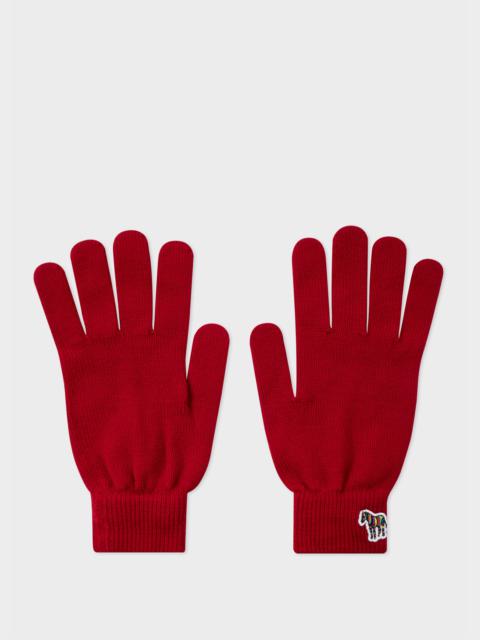 Paul Smith Zebra Logo Wool Gloves