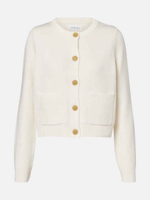 velvet Mahal cotton and cashmere cardigan