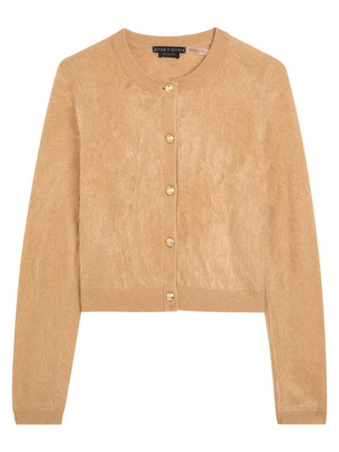 Alice + Olivia Dollie Brushed Cashmere-blend Cardigan