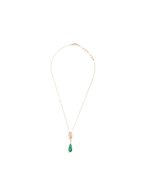 Valentino crystal-embellished drop necklace