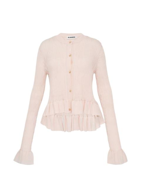 Jil Sander ruffled-hem cardigan