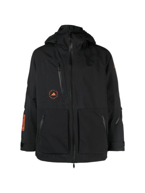 logo-print hooded jacket