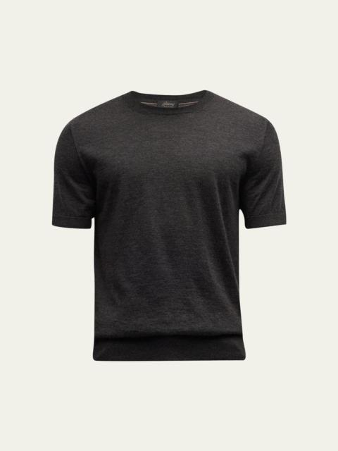 Brioni Men's Cashmere-Silk Crewneck Sweater