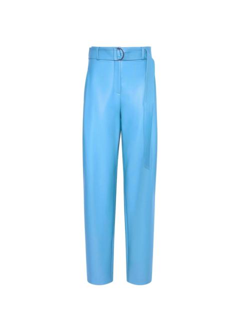 LAPOINTE Faux Leather Belted Trouser