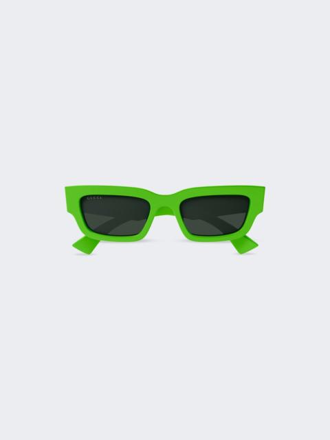 GUCCI Rectangular Sunglasses Green