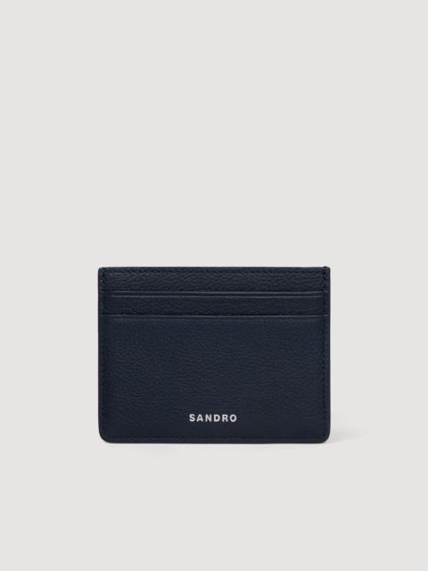 Sandro GRAINED LEATHER CARD HOLDER