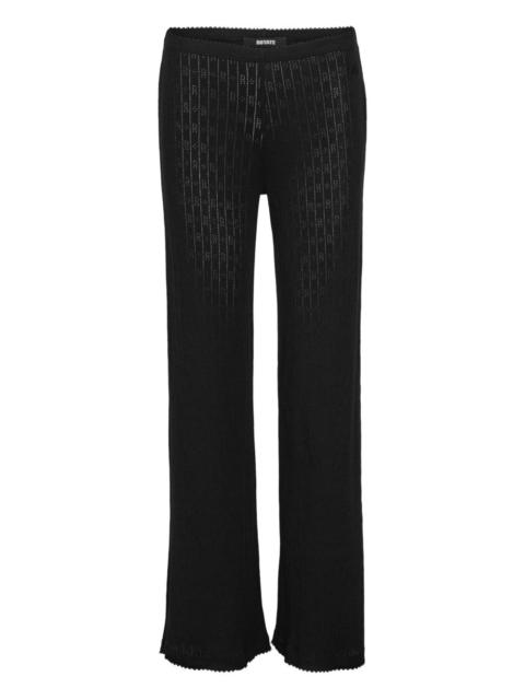 ROTATE Pointelle elastic-waist trousers
