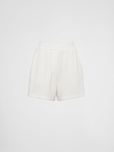 Cotton fleece shorts