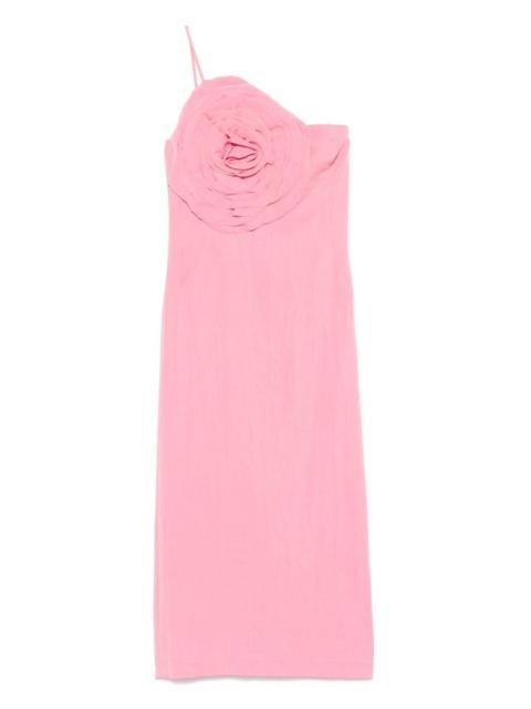 Blumarine floral-appliqué midi dress