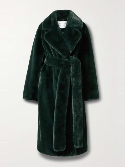 Proenza Schouler Belted faux fur coat