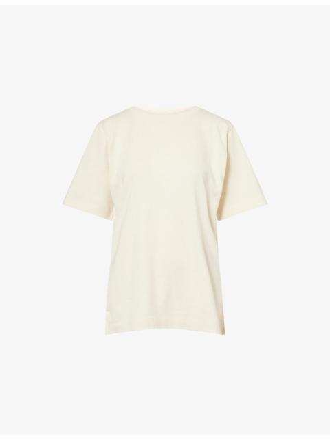 KHAITE Allen Relaxed-Fit Silk T-shirt