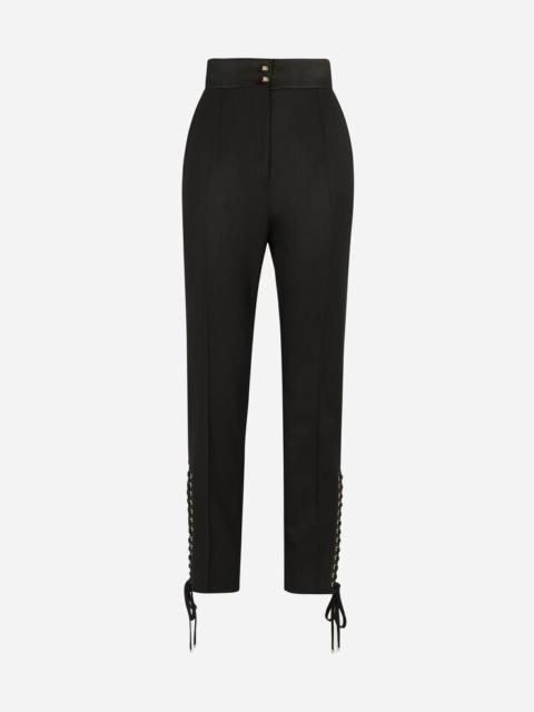 Dolce & Gabbana Twill pants with lacing