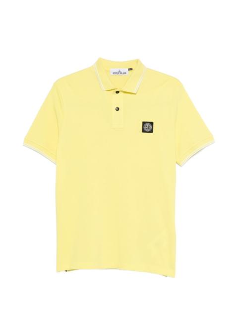 Stone Island ribbed trim polo shirt
