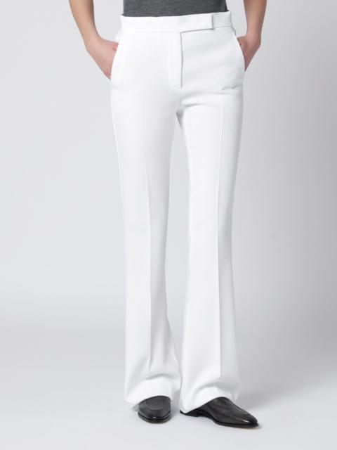 Max Mara Optical white slim trousers in crêpe canvas