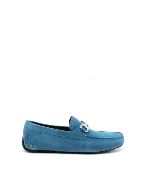 FERRAGAMO Gancini suede driving loafers