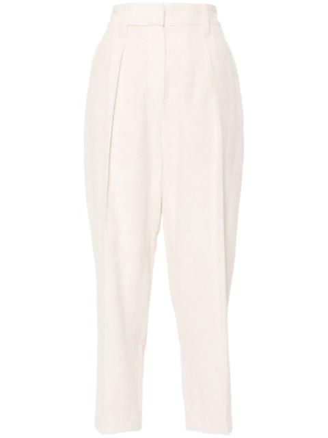 pressed-crease corduroy trousers