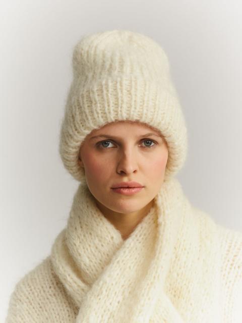 CASEY/CASEY BEANIE - MOHAIR - PORCELAIN
