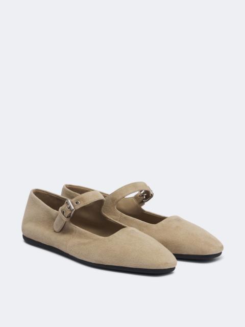 Miu Miu Suede Mary Jane flats