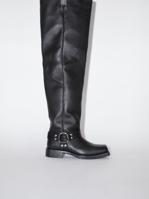 Acne Studios Leather high boots - Black