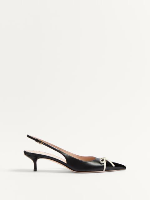 Valentino BEPOINTY SLINGBACK PUMP IN PATENT LEATHER AND KIDSKIN 45MM