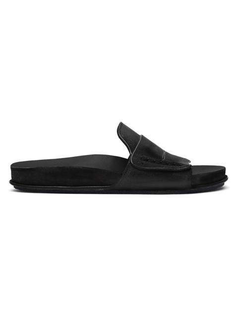 JACQUEMUS Men's Leather Slide Sandals - Black