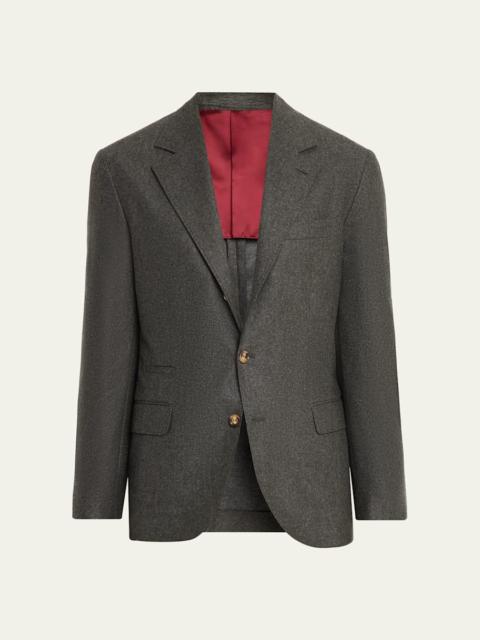 Brunello Cucinelli Men's Cotton Notch Lapel Single-Breasted Sport Coat