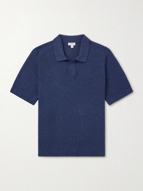 Sunspel Vintage Cotton-Mesh Polo Shirt