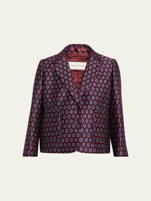 Dries Van Noten Geo Jacquard Single-Breasted Jacket