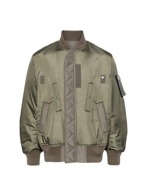 sacai zip-up bomber jacket