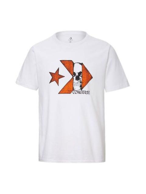 Converse Converse Chuck Taylor Skull Logo Short Sleeve T-Shirt 'White' 10019893-A03