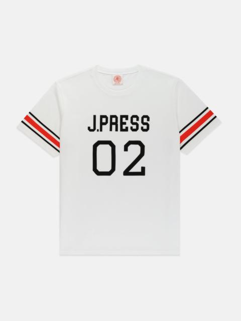 J. PRESS TAKE IVY FOOTBALL SLEEVE STRIPE T-SHIRT