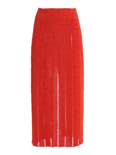 Proenza Schouler Maelle Tweed Skirt red
