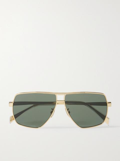 CELINE Oversized Aviator-style Gold-tone Sunglasses