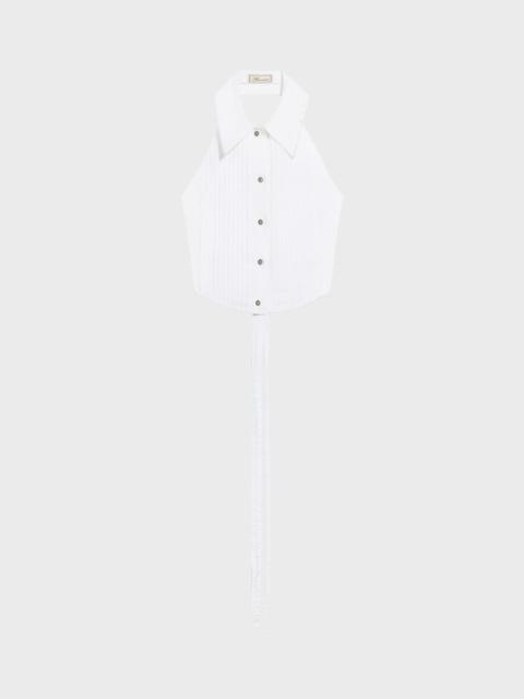 Blumarine PLEATED POPLIN TOP