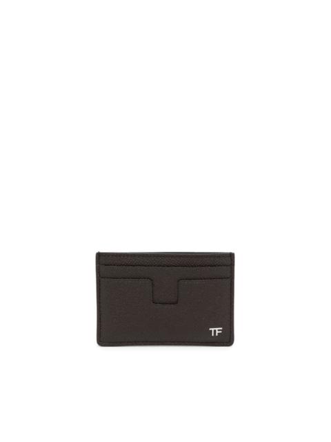 TOM FORD logo-plaque leather card holder
