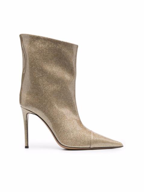 glitter 105mm ankle boots