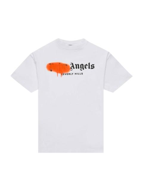 Palm Angels Beverly Hills Sprayed Tee 'White/Orange'