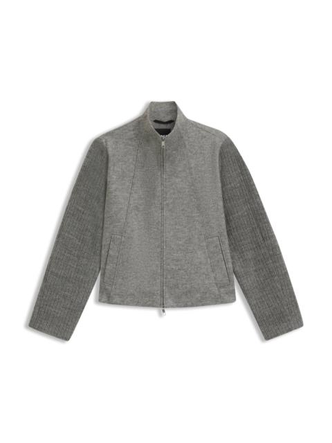 BOSS MODERN-FIT BLAZER IN BOILED VIRGIN WOOL