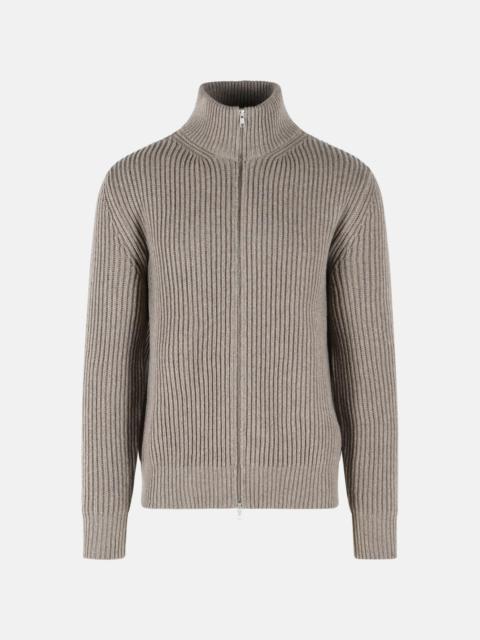 MM6 Maison Margiela BEIGE WOOL BLEND CARDIGAN