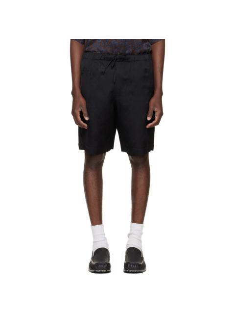 Dries Van Noten Black Viscose Shorts