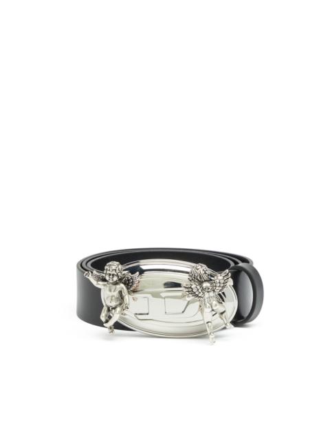 Diesel 3.5CM LEATHER BELT WITH CHERUB OVAL D BUCKLE