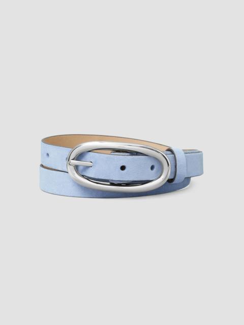 TORY BURCH Women's Pierced Suede Belt - Steel Blue Silver