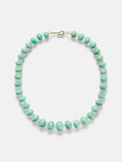 ILEANA MAKRI Beaded necklace with chrysoprases, topaz, and diamonds