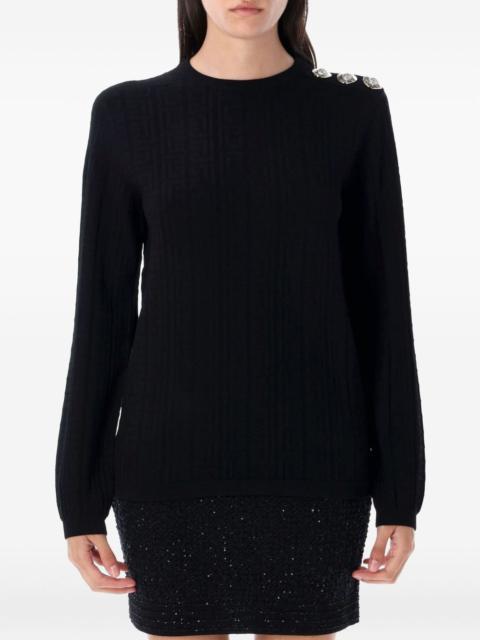 Balmain monogram button-embellished sweater