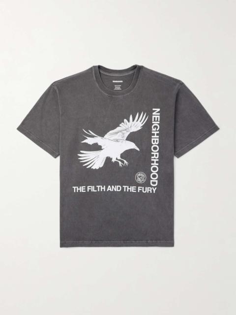 NEIGHBORHOOD Garment-Dyed Printed Cotton-Jersey T-Shirt