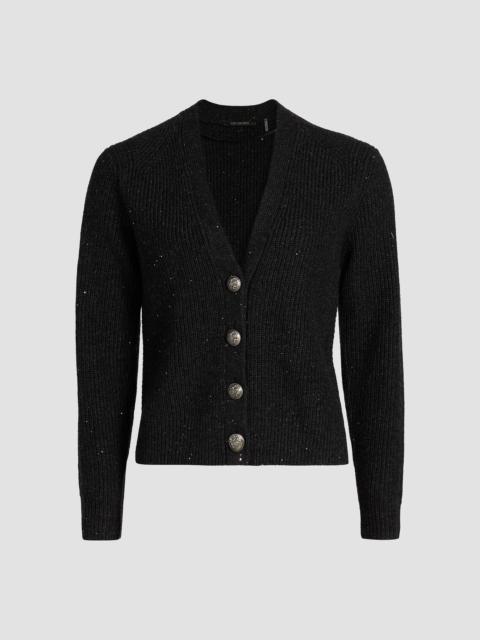 KOBI HALPERIN Women's Eddie V-Neck Cardigan - Dark Grey