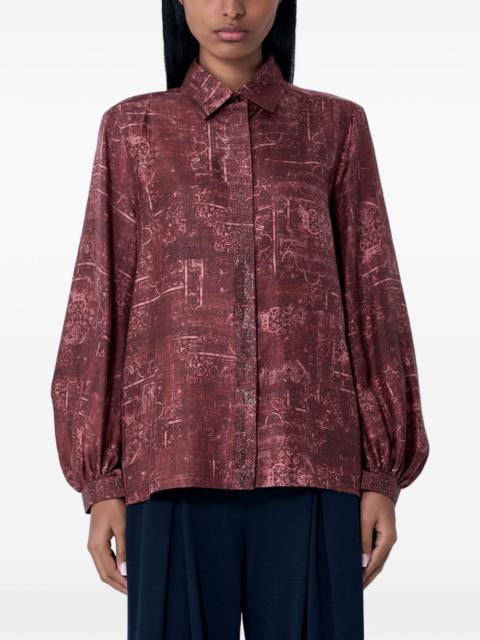 Max Mara printed silk shirt